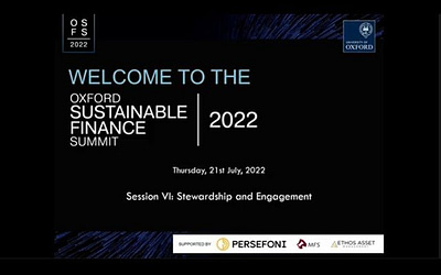 Oxford Sustainable Finance Summit 2022: Session VI Stewardship and engagement
